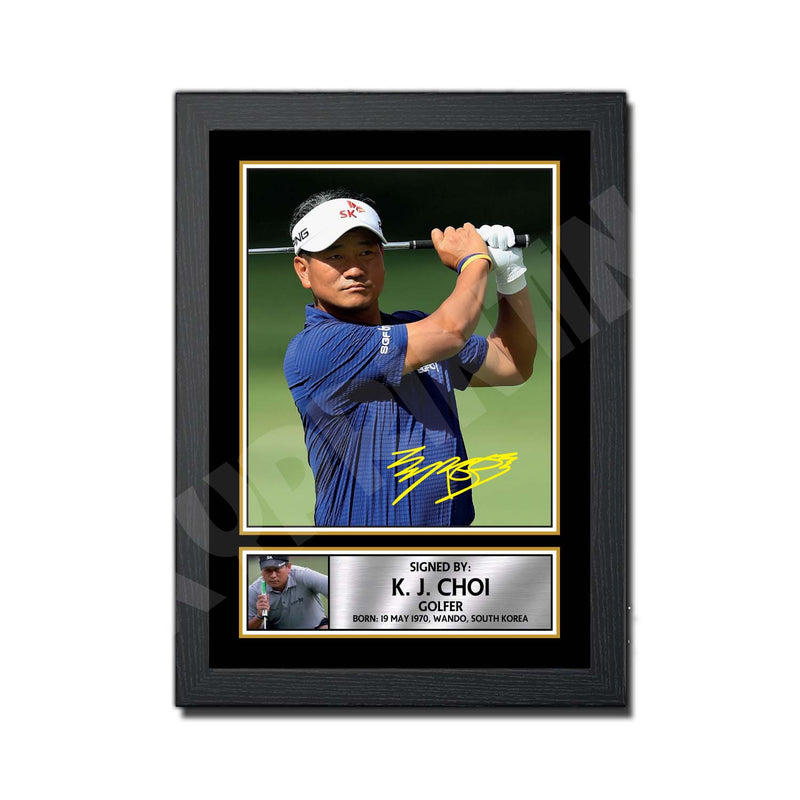 KJ CHOI 2 Limited Edition Golfer Signed Print - Golf