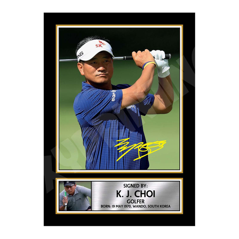 KJ CHOI 2 Limited Edition Golfer Signed Print - Golf