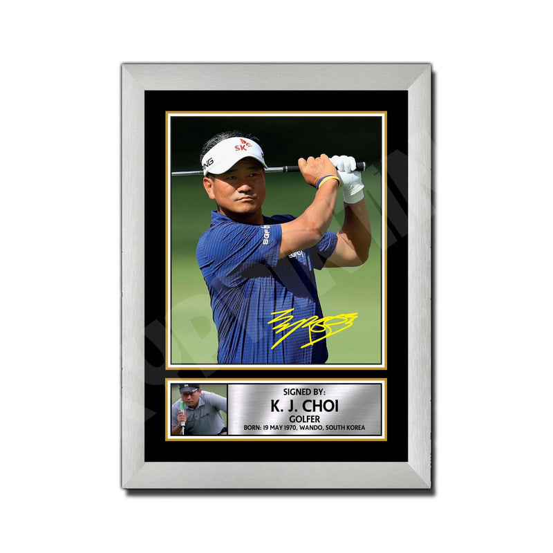 KJ CHOI 2 Limited Edition Golfer Signed Print - Golf