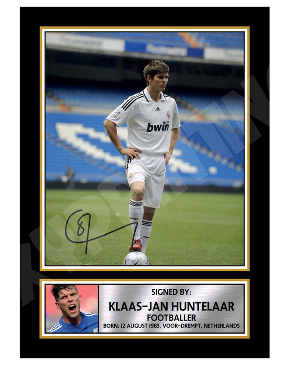 KLAAS JAN HUNTELAAR Football Player Printed Signature Print