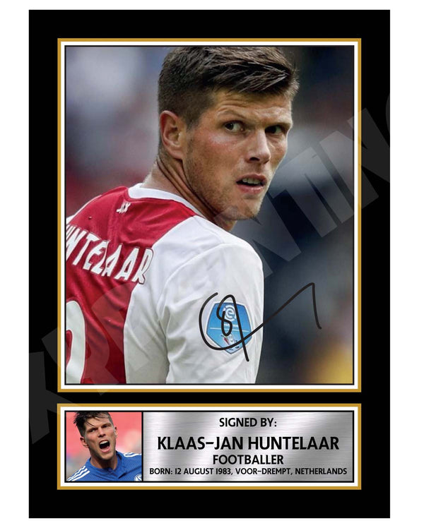KLAAS JAN HUNTELAAR 2 Football Player Printed Signature Print