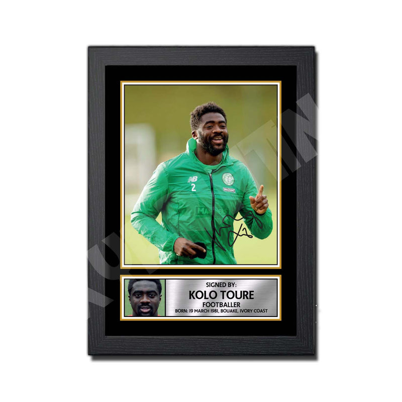KOLO TOURE 2 Limited Edition Football Player Signed Print - Football