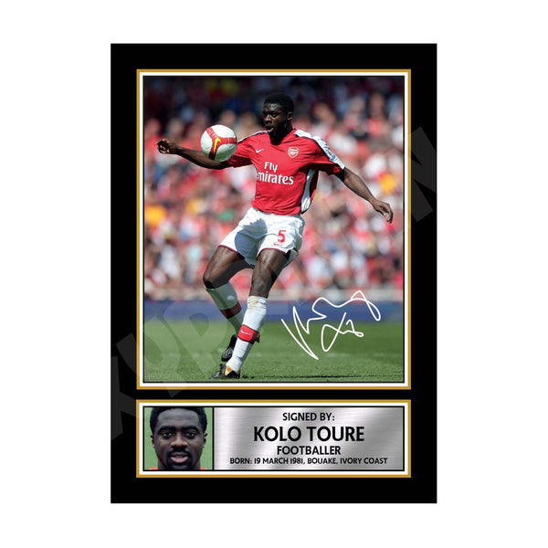 KOLO TOURE (1) Football Player Printed Signature Print