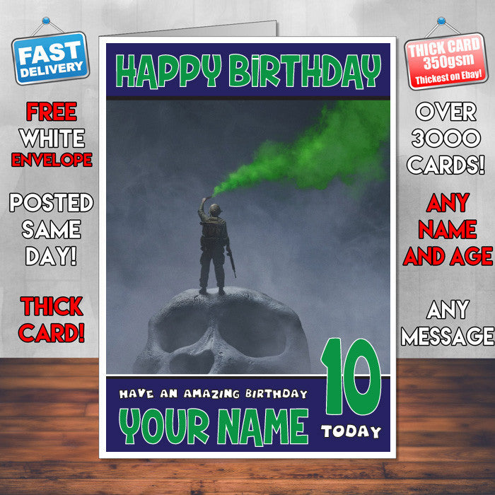 KONG SKULL ISLAND BM2 THEME INSPIRED Style PERSONALISED Kids Adult FUNNY Birthday Card