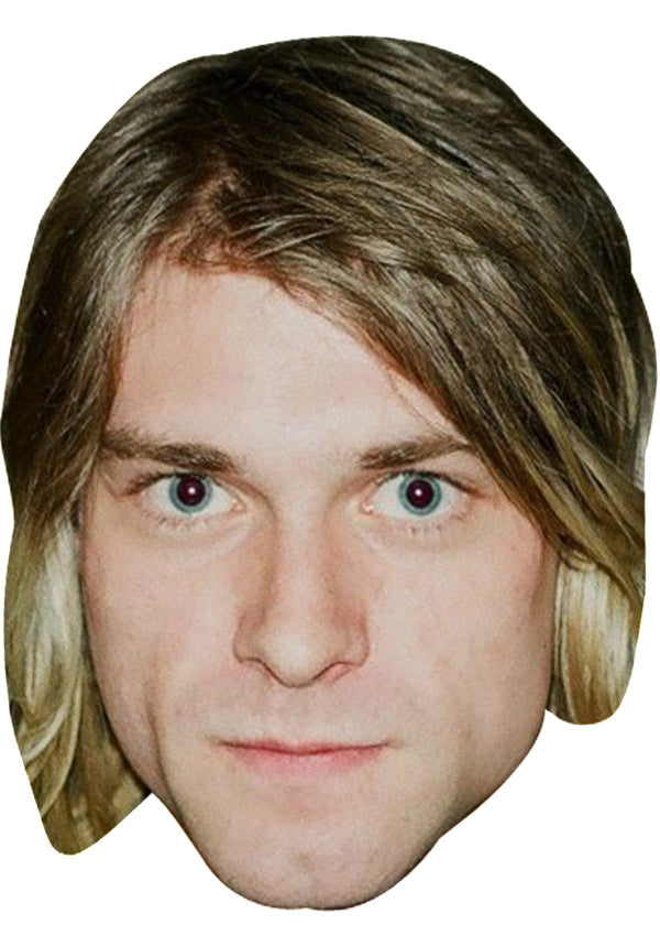 KURT COBAIN JB - Music Star Fancy Dress Cardboard Celebrity Party Face Mask