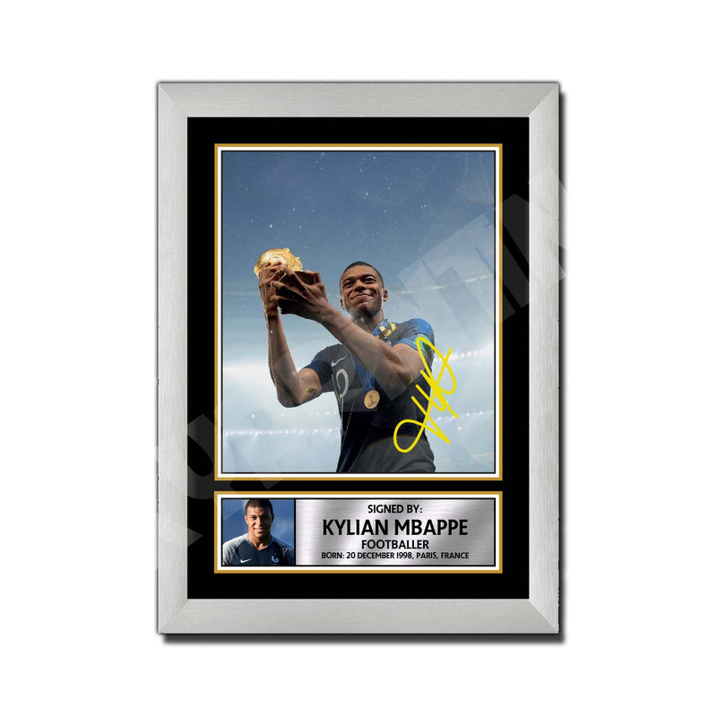 KYLIAN MBAPPE Limited Edition Football Player Signed Print - Football