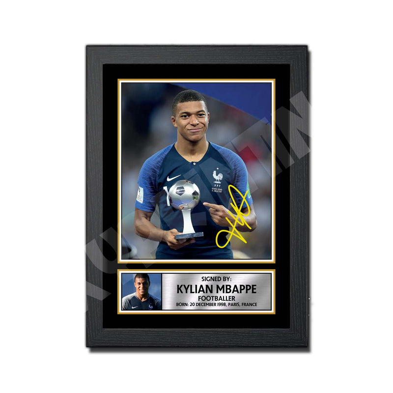 KYLIAN MBAPPE 2 Limited Edition Football Player Signed Print - Football