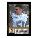 Kamalei Correa 2 Limited Edition Football Signed Print - American Footballer