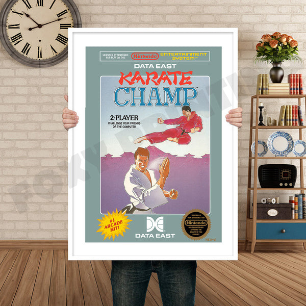 Karate Champ Retro Game Inspired Theme Nintendo NES Gaming