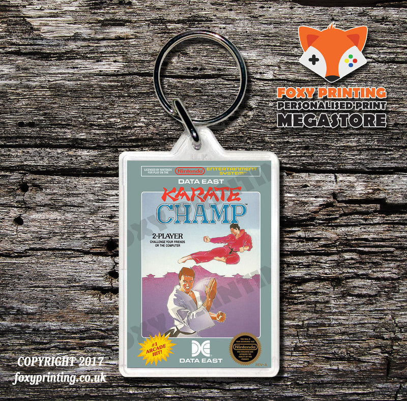 Kabuki Quantum Fighter Retro NES Game Cover Art Gaming Keyring