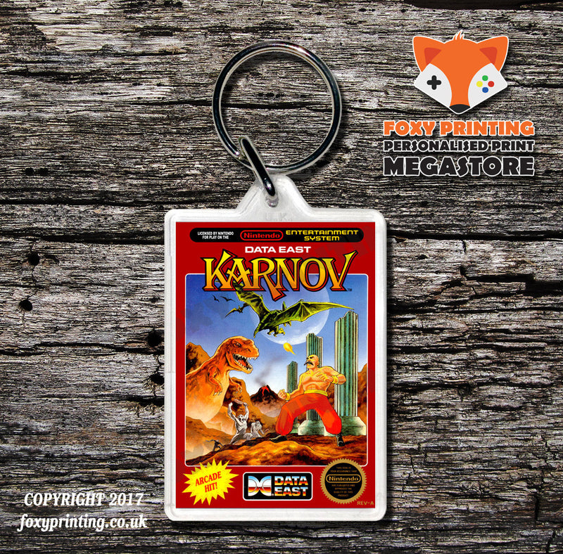 Karate Kid Retro NES Game Cover Art Gaming Keyring