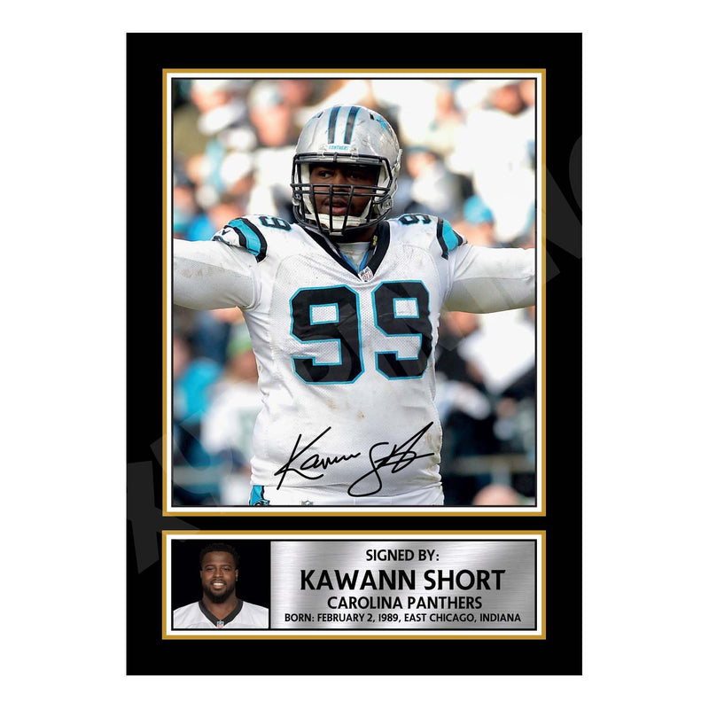 Kawann Short 1 Limited Edition Football Signed Print - American Footballer