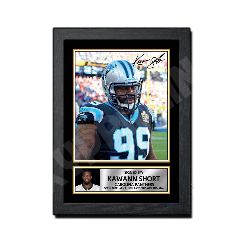 Kawann Short 2 Limited Edition Football Signed Print - American Footballer