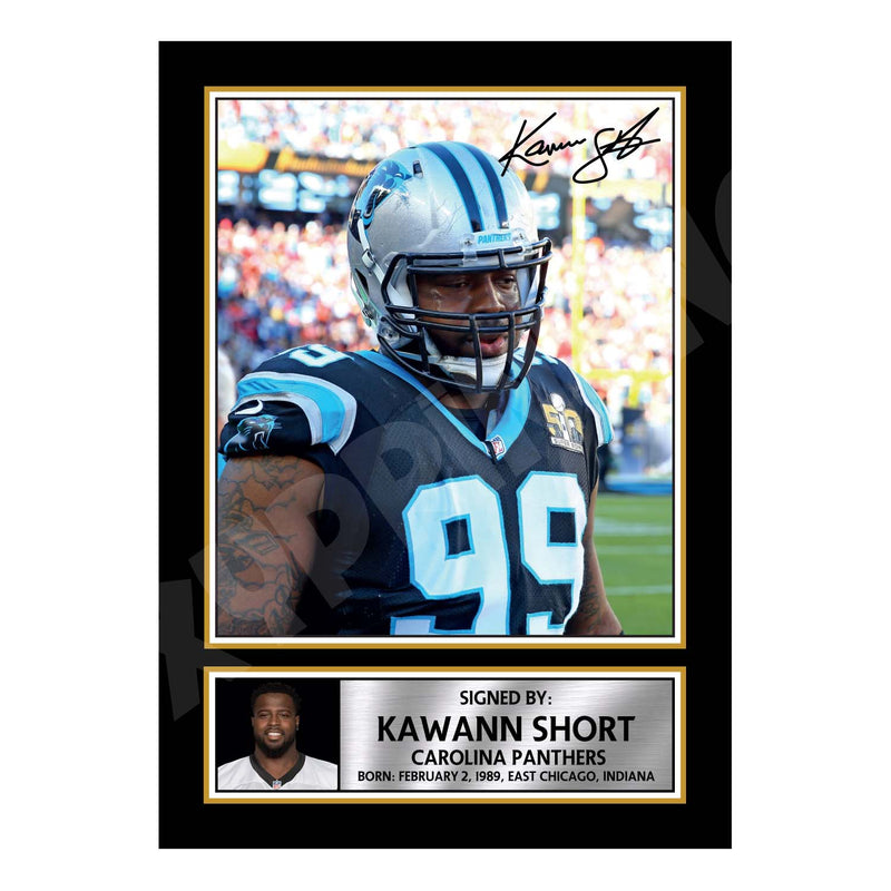 Kawann Short 2 Limited Edition Football Signed Print - American Footballer
