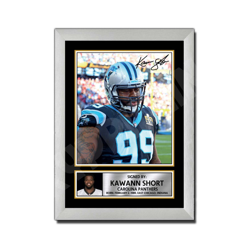 Kawann Short 2 Limited Edition Football Signed Print - American Footballer