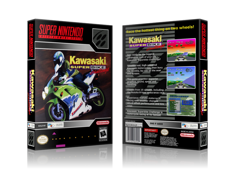 Kawasaki Superbike Challenge Replacement Nintendo SNES Game Case Or Cover