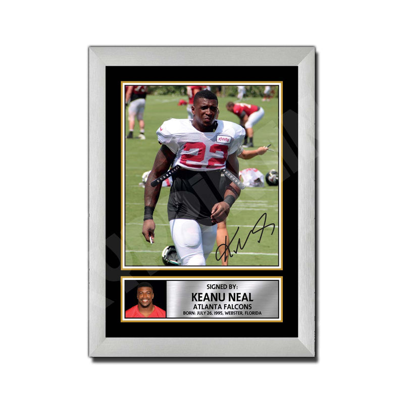 Keanu Neal 1 Limited Edition Football Signed Print - American Footballer