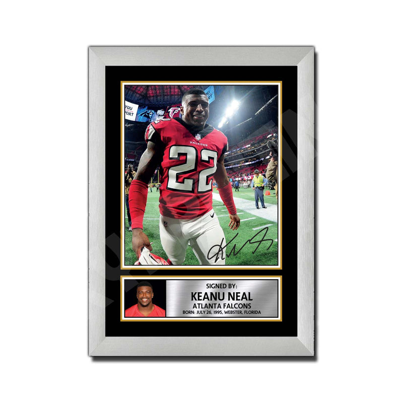 Keanu Neal 2 Limited Edition Football Signed Print - American Footballer