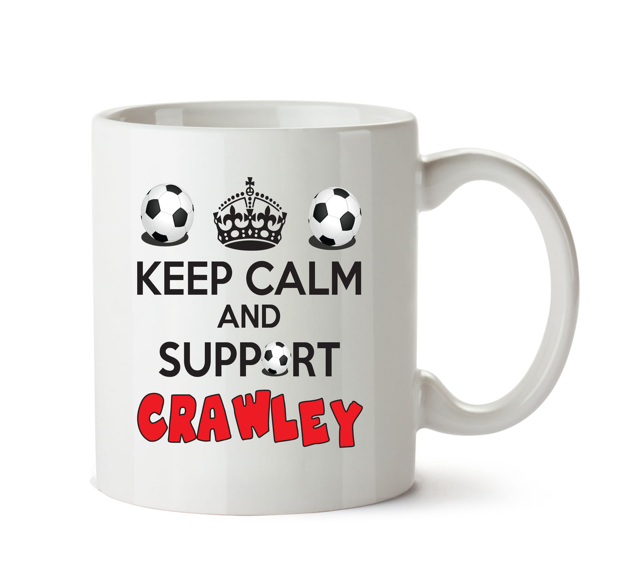Keep Calm And Support Crawley Mug Football Mug Adult Mug Office Mug – printed mug product image 1