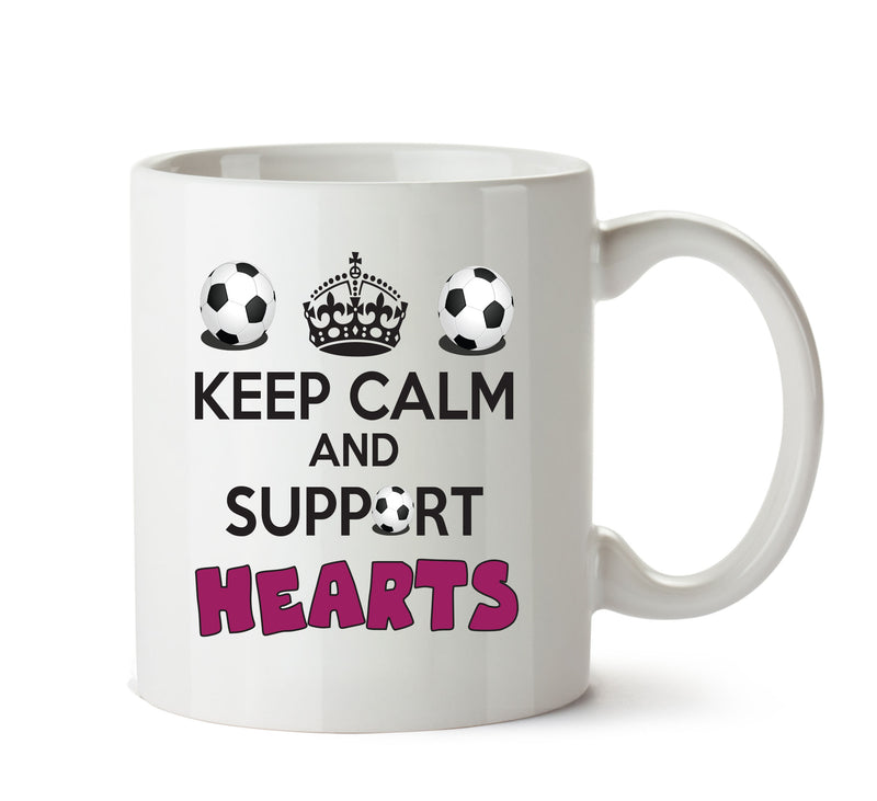 Keep Calm And Support Hearts Mug Football Mug Adult Mug Office Mug