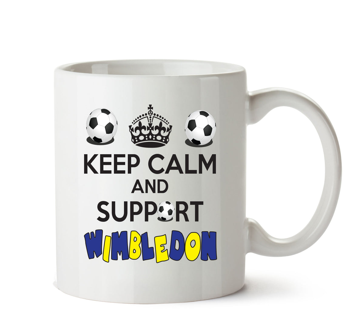 Keep Calm And Support Wimbledon Mug Football Mug Adult Mug Office Mug – printed mug product image 1
