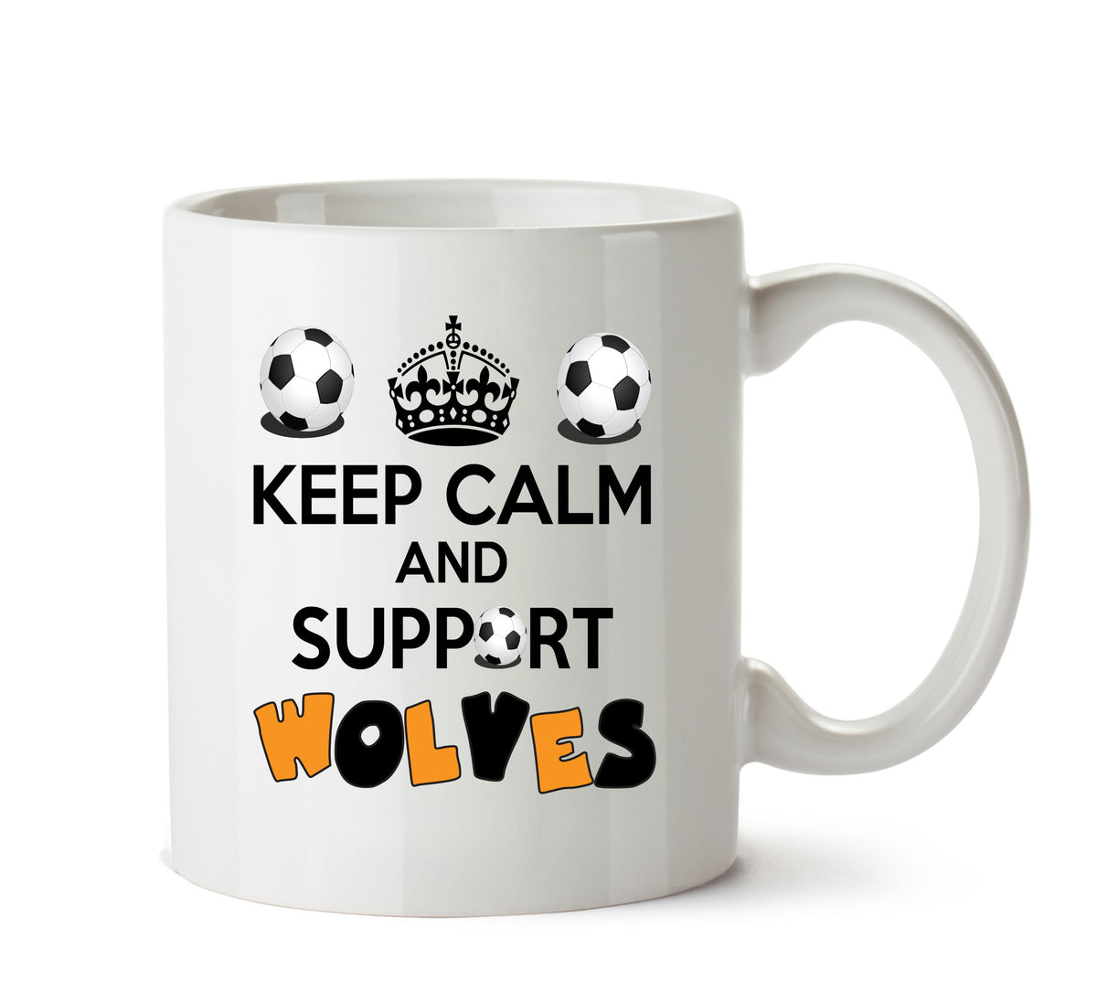 Keep Calm And Support Wolves Mug Football Mug Adult Mug Office Mug – printed mug product image 1