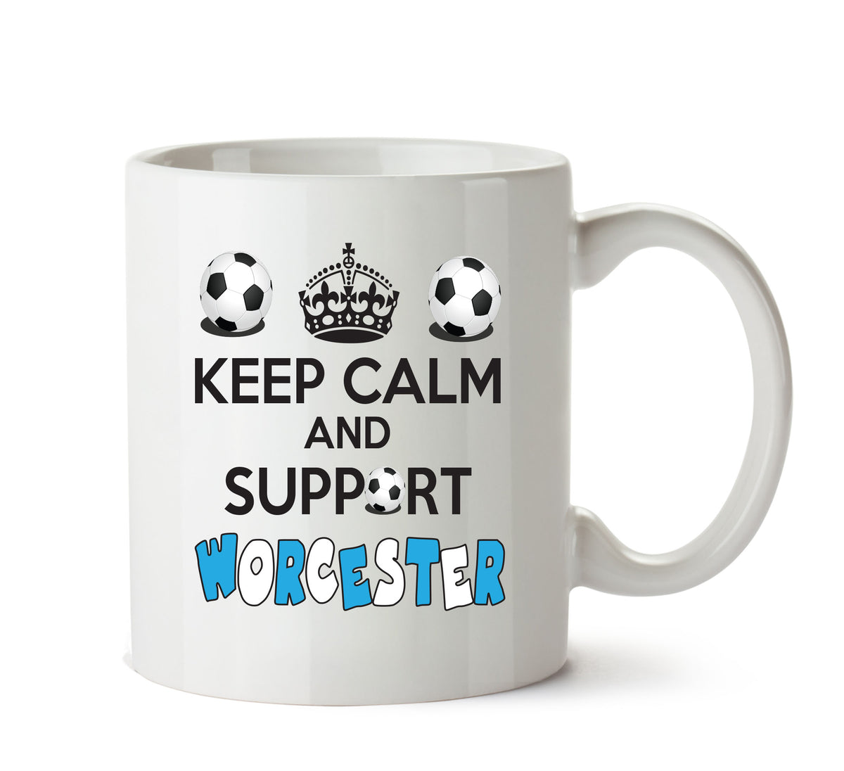 Keep Calm And Support Worcester Mug Football Mug Adult Mug Office Mug – printed mug product image 1