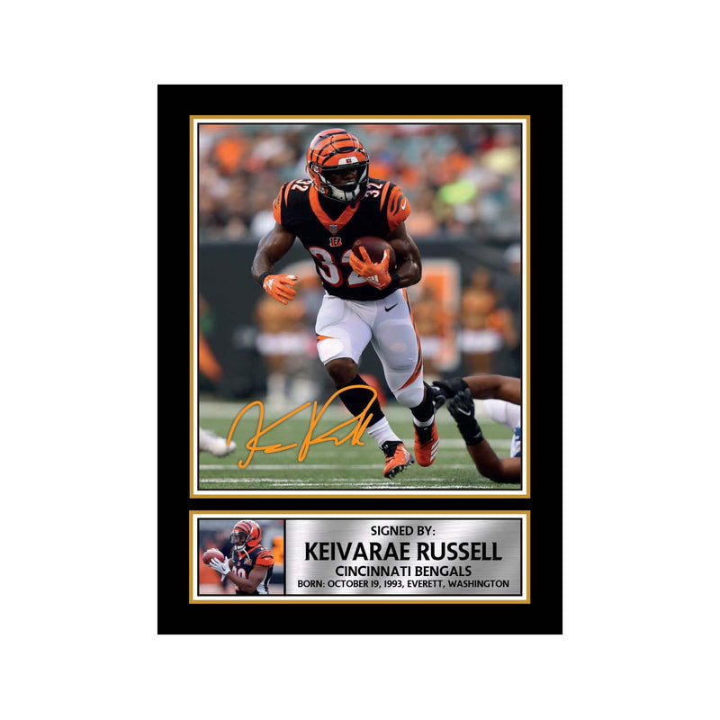 KeiVarae Russell Limited Edition Football Signed Print - American Footballer