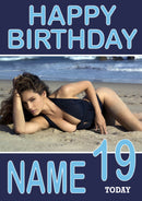 Personalised Kelly Brooke INSPIRED Adult RUDE Birthday Card