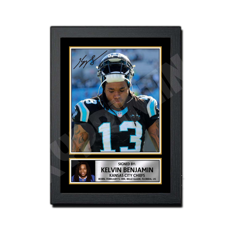 Kelvin Benjamin 2 Limited Edition Football Signed Print - American Footballer