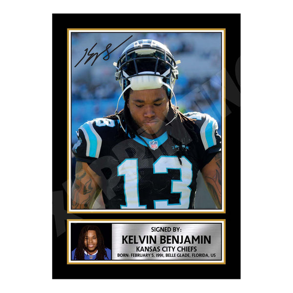 Kelvin Benjamin 2 American Football Printed Signature Print