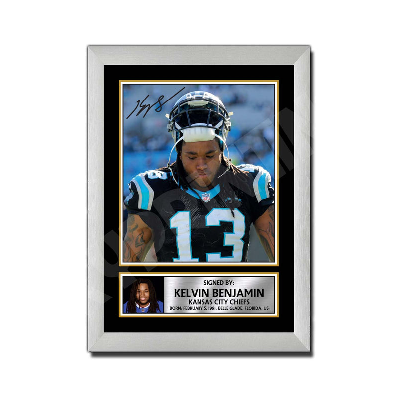 Kelvin Benjamin 2 Limited Edition Football Signed Print - American Footballer