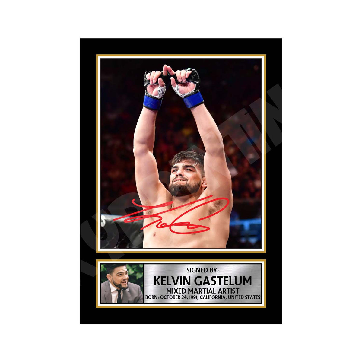 Kelvin Gastelum 2 MMA Wrestler Printed Signature Print – MMA Wrestling – Kelvin Gastelum 2 MMA Wrestler Printed Signature Print – A1 Print Only