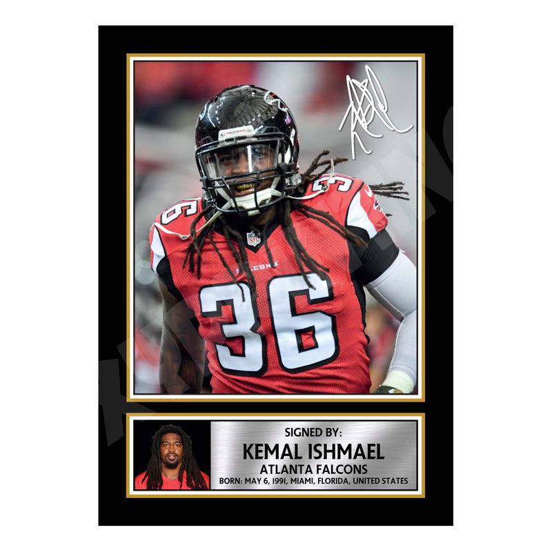 Kemal Ishmael 1 Limited Edition Football Signed Print - American Footballer
