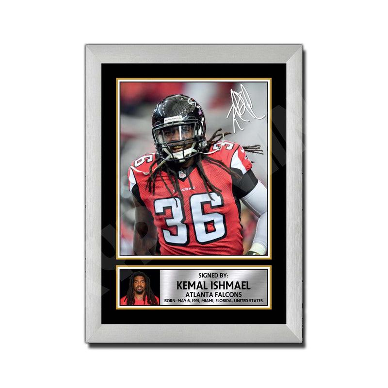Kemal Ishmael 1 Limited Edition Football Signed Print - American Footballer