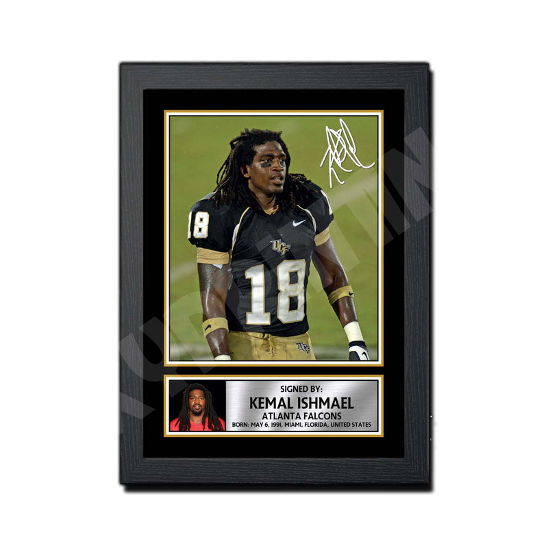 Kemal Ishmael 2 Limited Edition Football Signed Print - American Footballer