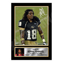 Kemal Ishmael 2 Limited Edition Football Signed Print - American Footballer
