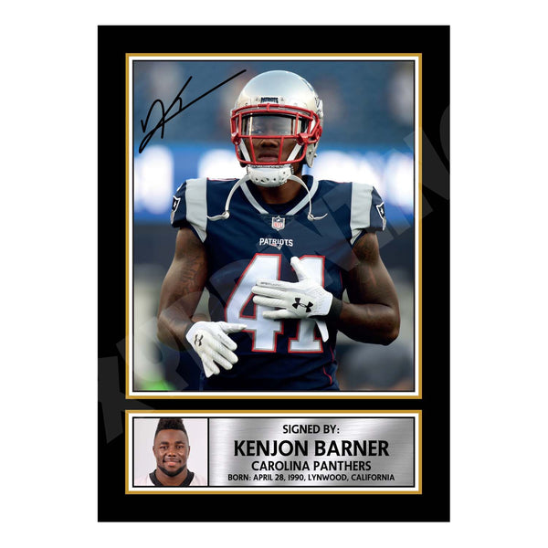 Kenjon Barner 1 American Football Printed Signature Print