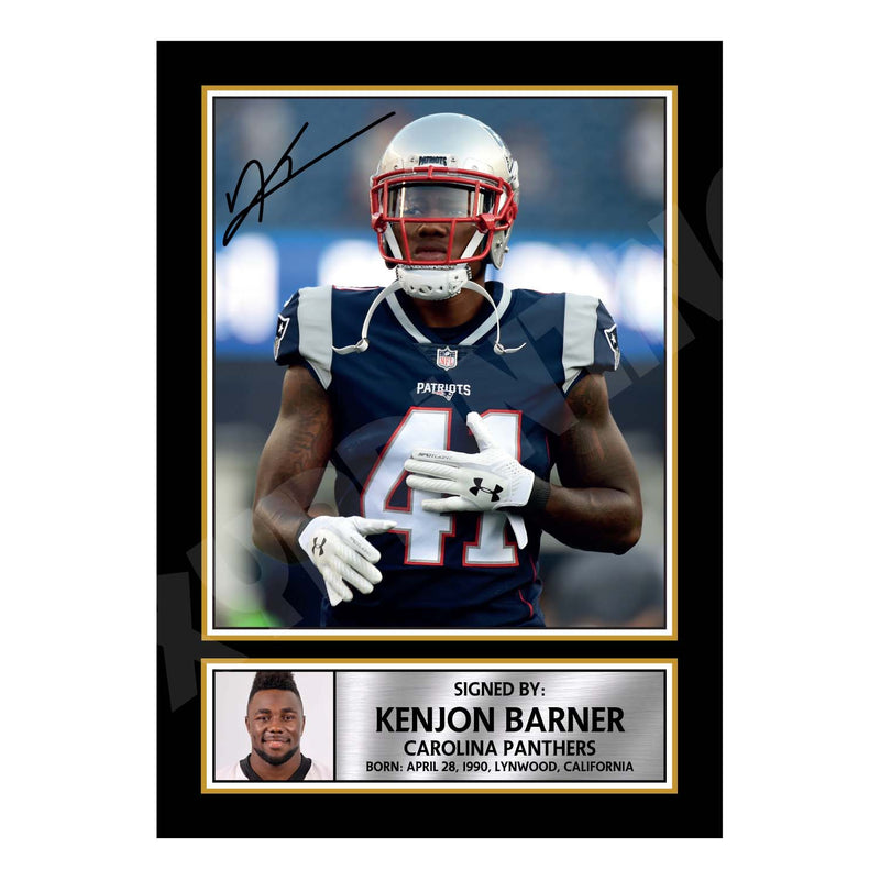Kenjon Barner 1 Limited Edition Football Signed Print - American Footballer