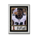 Kenjon Barner 2 Limited Edition Football Signed Print - American Footballer