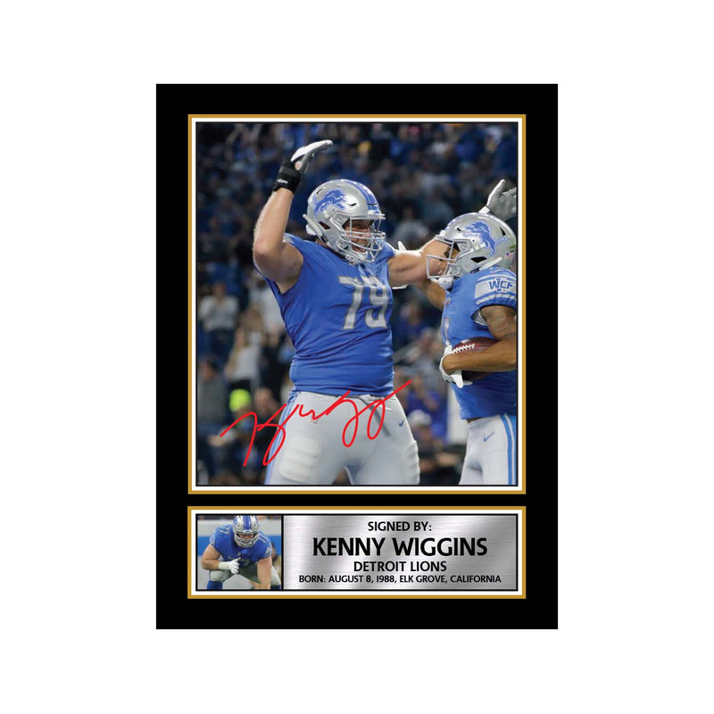 Kenny Wiggins Limited Edition Football Signed Print - American Footballer