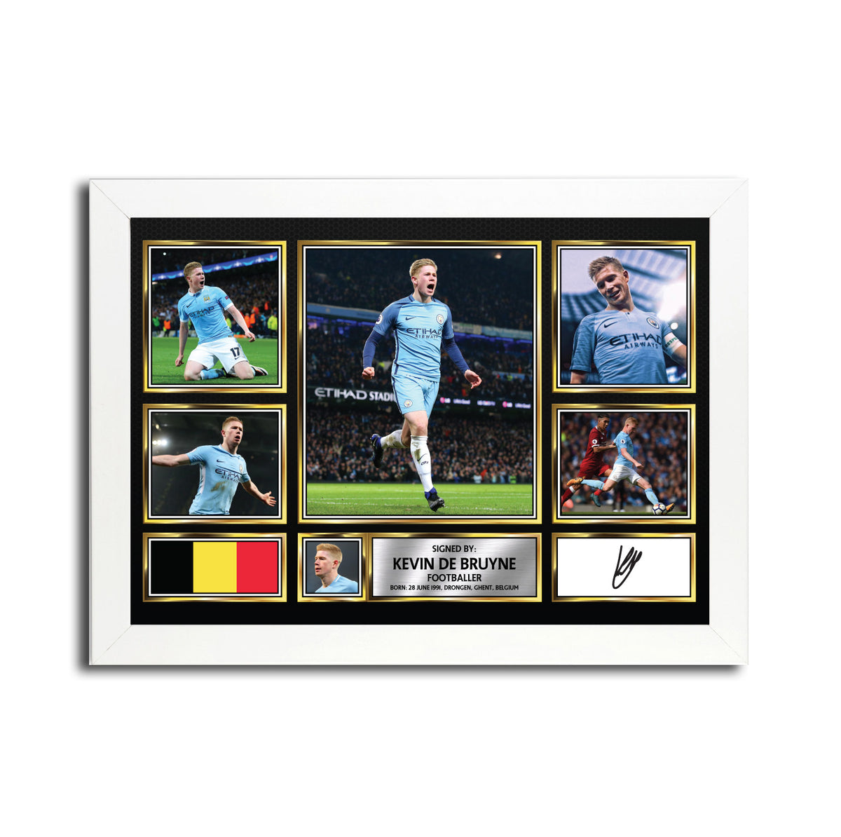 Kevin De Bruyne MC1624 Printed Signature Football Poster