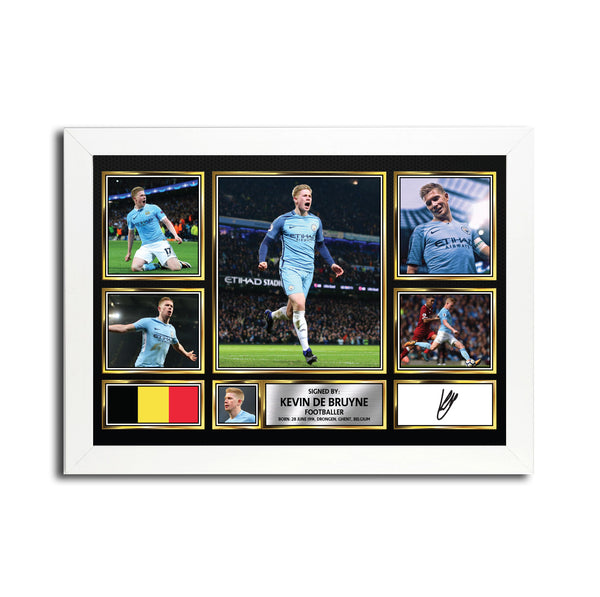 Kevin De Bruyne MC1624 Printed Signature Football Poster – Reproduction Print