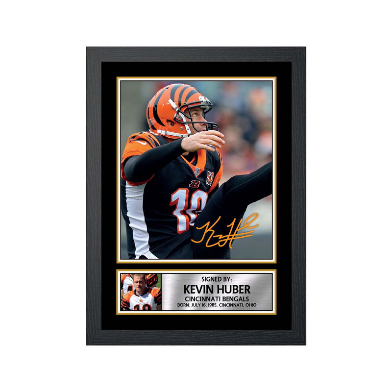 Kevin Huber Limited Edition Football Signed Print - American Footballer