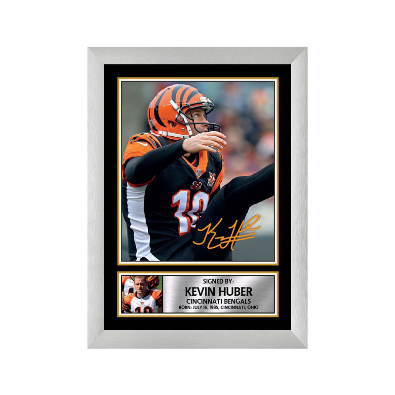 Kevin Huber Limited Edition Football Signed Print - American Footballer
