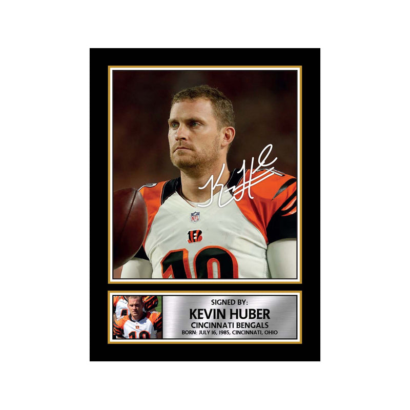 Kevin Huber 2 Limited Edition Football Signed Print - American Footballer