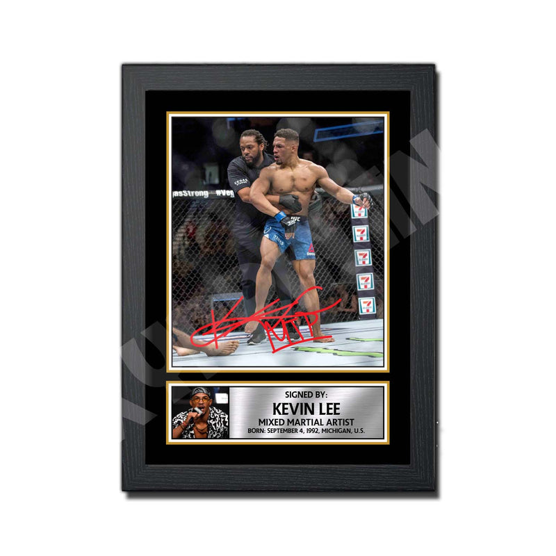 Kevin Lee 2 Limited Edition MMA Wrestler Signed Print - MMA Wrestling