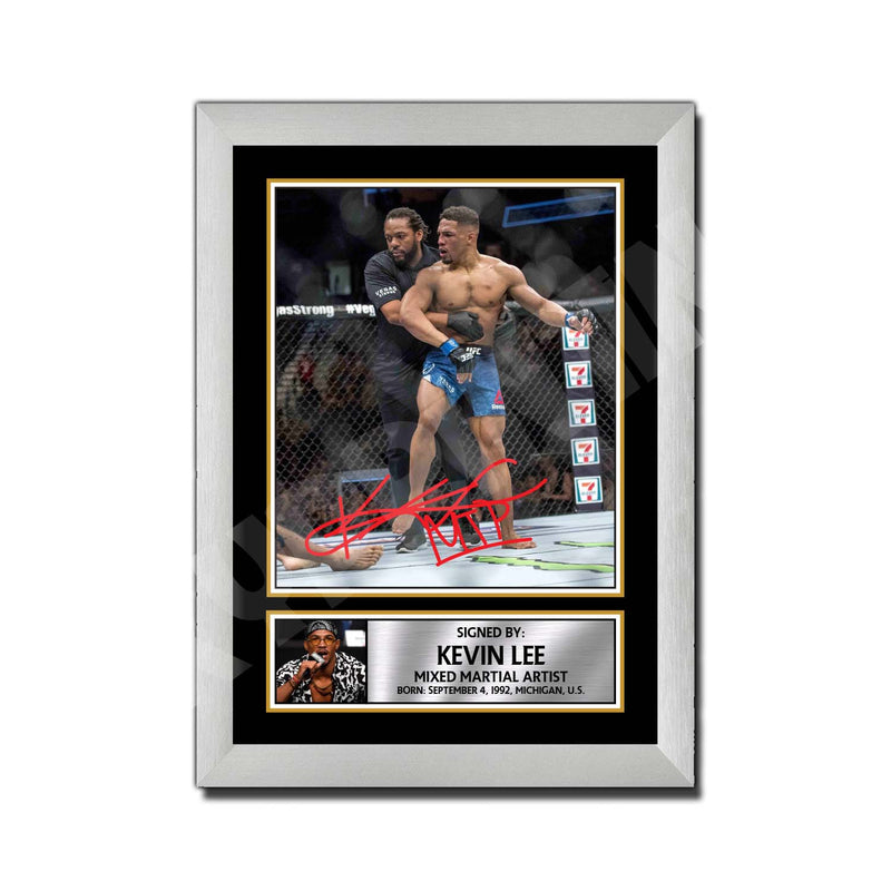 Kevin Lee 2 Limited Edition MMA Wrestler Signed Print - MMA Wrestling