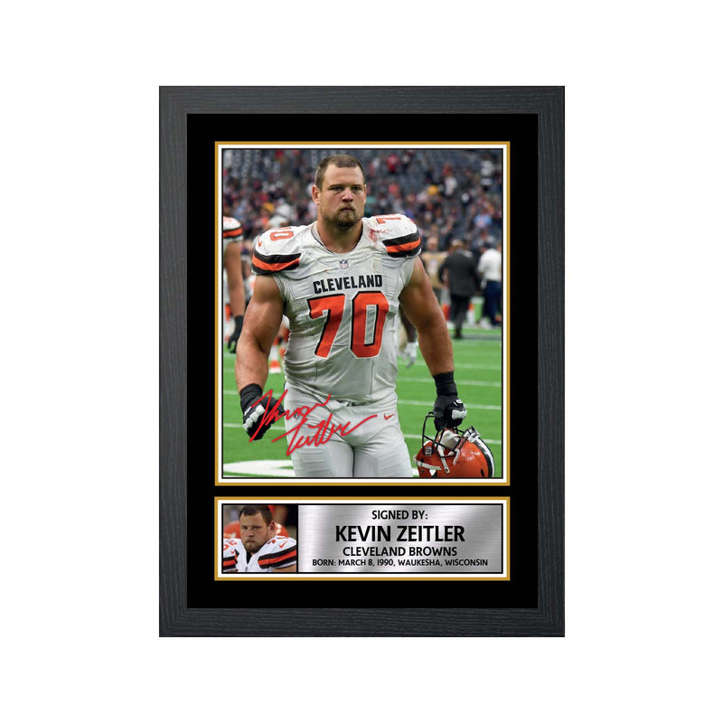 Kevin Zeitler Limited Edition Football Signed Print - American Footballer