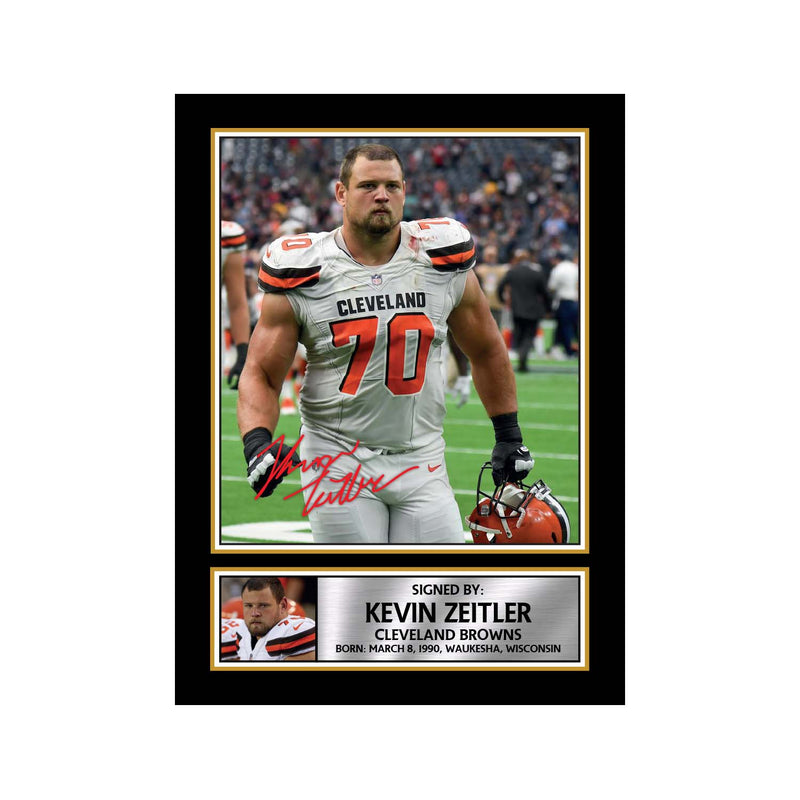 Kevin Zeitler Limited Edition Football Signed Print - American Footballer